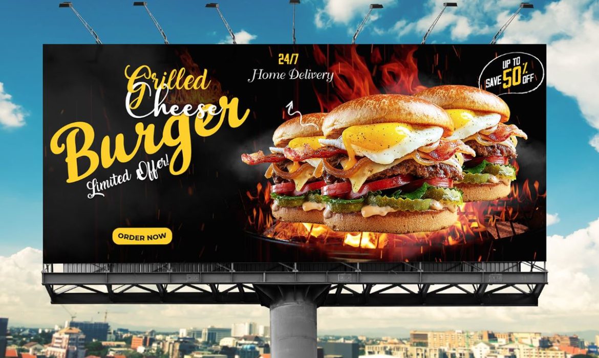 Grilled Burger Design Banner