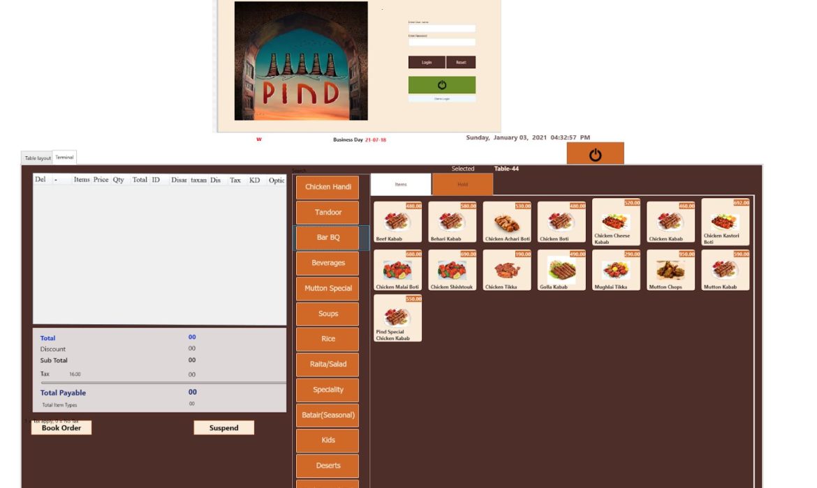 Pind Resturant Order Taking System